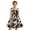 Black, variant on Afuyipoi Girls Strapless A Line Dress (7-13 Years) Soft Breathable Fabric Halter Neck Design Ruched Waist Detail Full Flowy Skirt Summer Party Casual Wear Blue Size 8