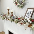 thumbnail image 2 of Northlight Frosted Pinecones and Berries Artificial Christmas Garland - 6' x 8" - Unlit, 2 of 8