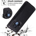thumbnail image 5 of Design for Samsung Galaxy S9 Plus/S9+ Wallet Case,PU Leather Phone Cases with Screen Protector Card Holder,Stand Flip Shockproof Flip Protective Cover for Glaxay S9+ 9S Men 6.2 inch Black, 5 of 12