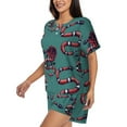 thumbnail image 5 of Sigee Snake And Rose for Sleepwear Casual Pjs with Pockets Women's Pajamas Sets Shorts 2 Piece Short Sleeve Lounge Sets XX-Large, 5 of 9