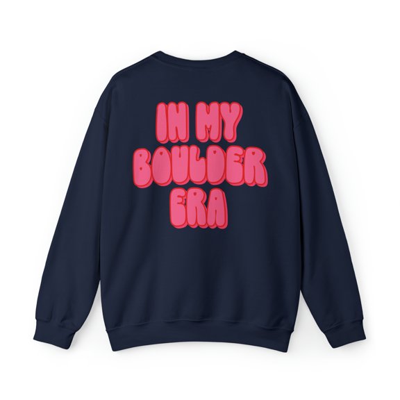 Boulder Moving Away, Printed on BACK of Sweatshirt, Gifts, Crewneck