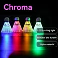 thumbnail image 1 of 4 Pelotas de Bádminton Luminosas de Plástico Espumado con Luz LED para Deportes, Juego de Bádminton Multicolor, 1 of 5