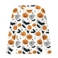 thumbnail image 4 of Taqqpue Halloween Shirts for Women Casual Crew Neck Long Sleeve Fall T Shirts Business Dressy Halloween Printed Blouse Tops, 4 of 5