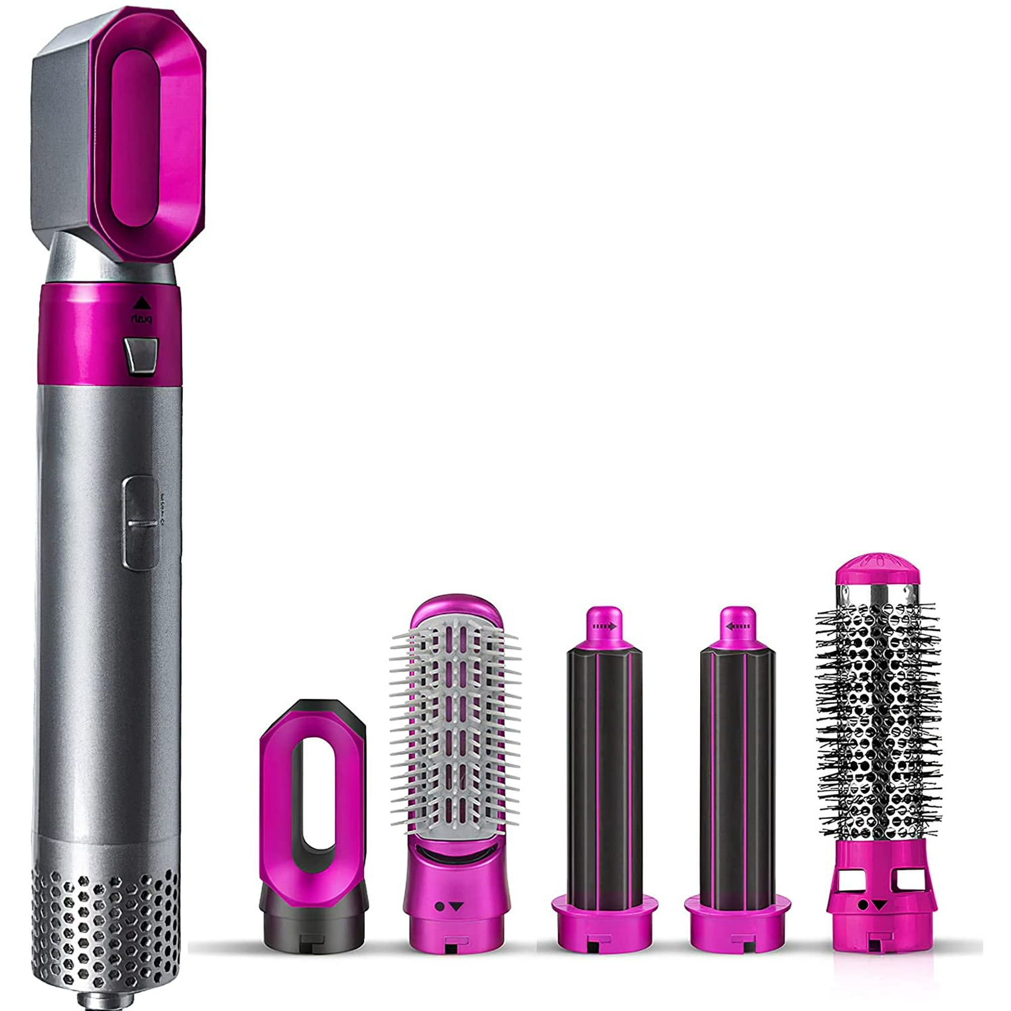 Fortioo 5 in 1 Hair Blower Brush Hairdryer Hair Curler Curling Iron Detachable Hair Airwrap Styler Electric Hair Comb Rotating Hot Air Brush for All Hairstyle