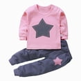 thumbnail image 4 of masbird Toddler Girls Boys Pajamas Set Long Sleeve Pjs Baby Kids Sleepwear Cotton Warm Winter Jammies 6-12 Months 12-24 Months 2t 3t 4t 5t 6t 7t 8t 9t Children(Pink,3-6 M), 4 of 6