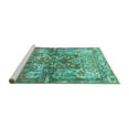 thumbnail image 2 of Ahgly Company Machine Washable Indoor Rectangle Persian Turquoise Blue Traditional Area Rugs, 3' x 5', 2 of 4