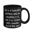 thumbnail image 2 of Unique Idea Wife Gifts, Life is a beautiful journey with no meaning if it can't be shared with!, Gag Valentine's Day 15oz Mug From Wife, 2 of 2