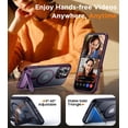 thumbnail image 4 of Temdan Magnetic Compatible with iPhone 16 Pro Max Case, [Built-in Invisible Kickstand][Compatible with MagSafe] [Military Grade Shockproof] Slim Thin Phone Case for iPhone 16 Pro Max 6.9" ,Purple, 4 of 5