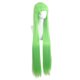 thumbnail image 1 of Peluca para cosplay anime, larga y recta, verde neón, 100 cm, para todas las edades, 1 of 3