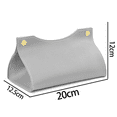 thumbnail image 2 of Napkin box cover - Decorative support/organizer for bathroom counter, bedside tables, desk and car, modern and elegant, gray, 2 of 5