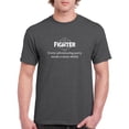 thumbnail image 3 of RPG Class Quote Fighter - Funny Roleplaying T Shirt - Large - Dark Heather, 3 of 5