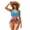 Coconut Tree Silhouette Pattern, variant on Pink Tree Leaf Camo High Waisted Bikini Set Halter Neck 2 Piece Swimsuit with Drawstring Sides Trendy Beachwear for Women Vacation