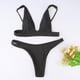 thumbnail image 4 of Conjunto de bikini para mujer, traje de baño con copa acolchada, ropa de playa para fiesta Negro S, 4 of 9