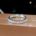 thumbnail image 5 of K-KED 925 Sterling Silver Crystal Ring Womens Wedding Engagement Rings Size 6-10-8, 5 of 6