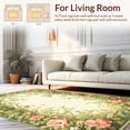 thumbnail image 2 of Flatwoven High Traffic Area Rug, Greenery Infused Elegant Decor, Non Slip, Stain Resistant, Washable Area Rugs for Living Room, Bedroom(Green, 4X6), 2 of 8