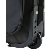 Travelers Club 30-inch Rolling Multi-Pocket Upright Duffel Bag - Black