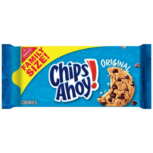 Chips Ahoy! Original Chocolate Chip Cookies, Family Size, 18.2 Oz ...