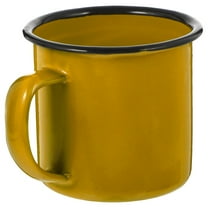 Yellow Camping Coffee Mug - Campfire Tea Cup for Latte, Americano, Cappuccino, and Hot Beverages