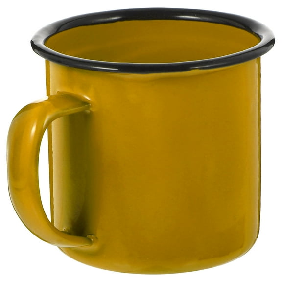 Yellow Camping Coffee Mug - Campfire Tea Cup for Latte, Americano, Cappuccino, and Hot Beverages