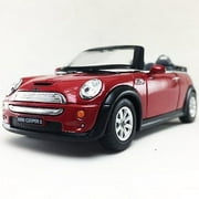 New 5" Kinsmart Mini Cooper S Convertible Diecast Model Toy Car 1:28 Red
