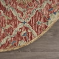 thumbnail image 5 of Lr Home Dazzle Trellis Floral Jacobean Diamond Red Indoor Round Rug ( 4 Feet x 4 Feet), 5 of 9