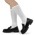 thumbnail image 6 of Crew Slouch Socks Women - Retro Scrunch Short Sock - Soft Solid Ankle Socks 3pairs, 6 of 6