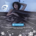 thumbnail image 6 of Teler Cooling Blanket for Hot Sleepers, Lightweight Summer Cold Thin Blankets for Sleeping, Queen Size(90.2"*90.2"), Black, 6 of 8