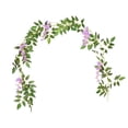 thumbnail image 2 of Guirnalda floral de enredadera artificial, guirnalda de flores de seda, decoración de hojas falsas Violeta, 2 of 9