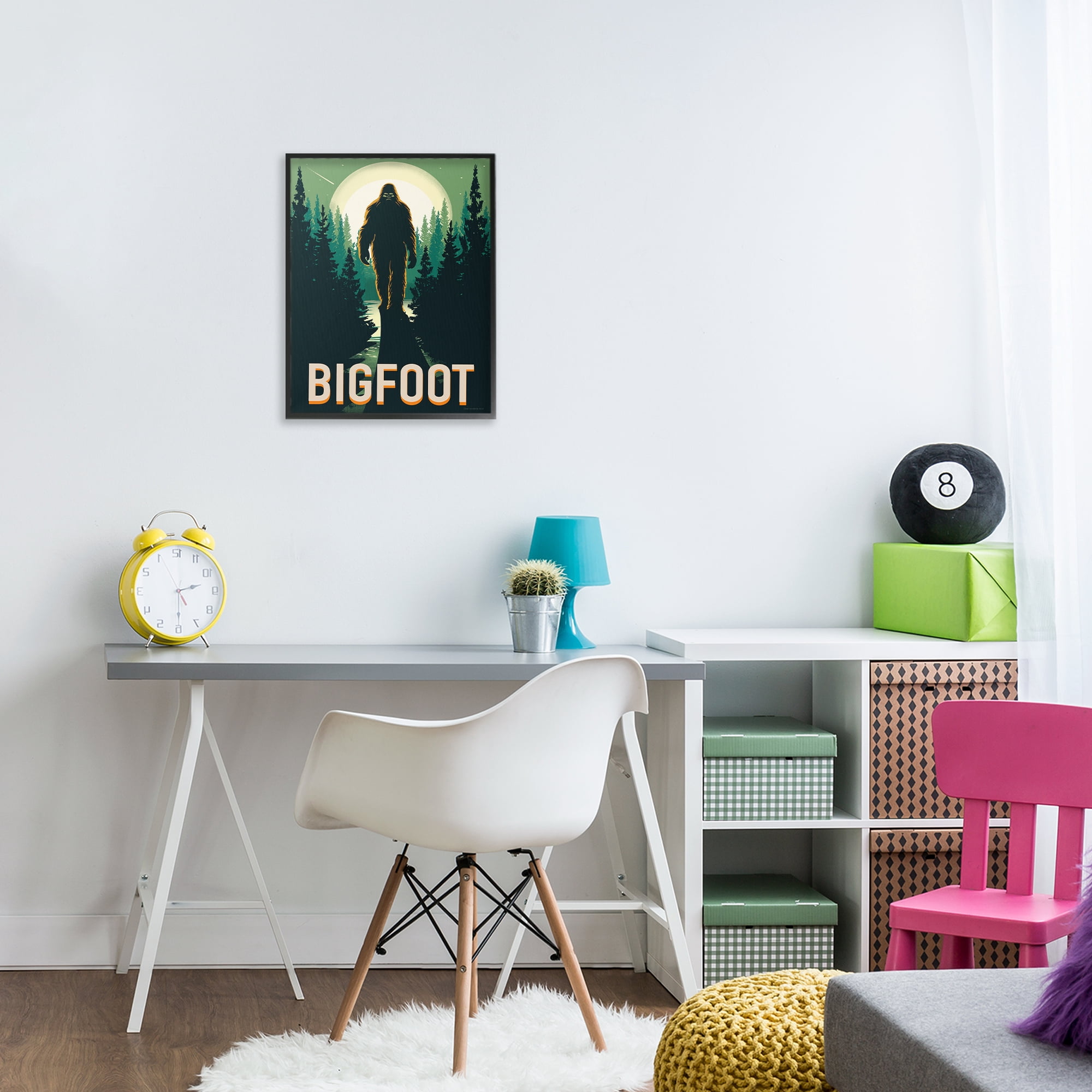 Stupell Industries Cryptid In The Woods Black Framed Giclee Art, design by Omar Escalante