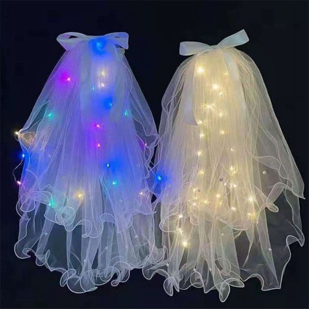 Puesto de juguete luminoso en el mercado nocturno con luz, diadema con orejas de conejo, diadema de peluche, pequeño regalo, horquilla para el pelo