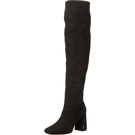

Sam Edelman Cosette Black Suede Squared Toe Block Heel Over the Knee Fashion Boots (Black 6.5)