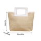 thumbnail image 3 of Bolso tote de paja tejido de gran capacidad | Bolso de mano con asa cuadrada tejida | Bolso multiusos para la playa, viajes, compras y uso diario, 3 of 6