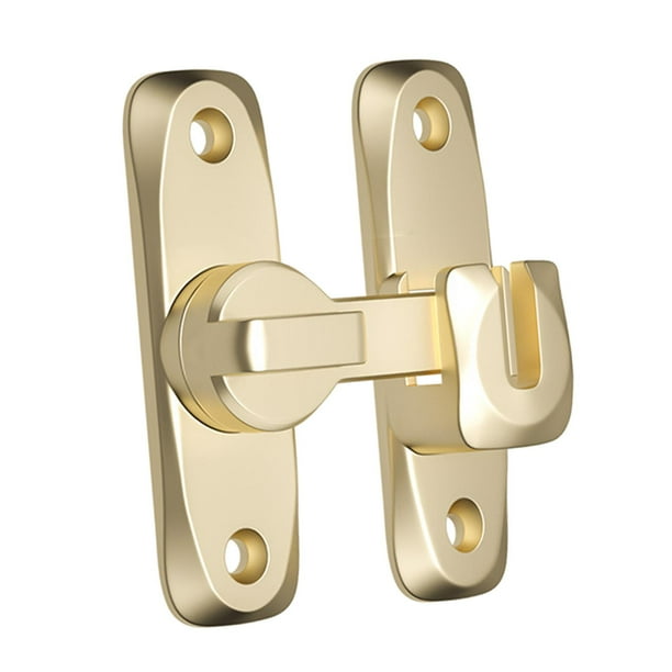 Cerradura para puerta corrediza de granero con pestillo abatible de 90 degree y 180 degree Luz de oro