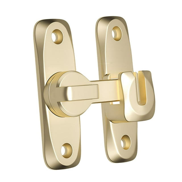Pestillo de cerradura para puerta de granero, instalación de 90 degree y 180 degree, cerradura para puerta de armario, puerta mosquitera Luz de oro