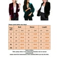 thumbnail image 2 of Glonme Button Down Blazers for Women Velvet Office Outwear Casual Business Jackets Wine Red 2XL, 2 of 3