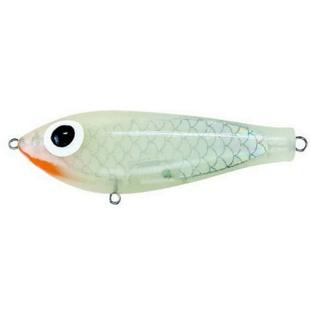 UPC: 0042095457550 | B&L Paul Browns BPF-55 Fat Boy Pro 3.5 Glow/Pearl Topwater Fishing Lure