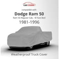 thumbnail image 2 of Weatherproof Truck Cover Compatible with 1981-1996 Dodge Ram 50 Regular Cab8 Ft Bed - 5L Outdoor & Indoor - Protect from Rain, Snow, Hail, Sun - Theft Cable Lock, Bag & Wind Straps, 2 of 9