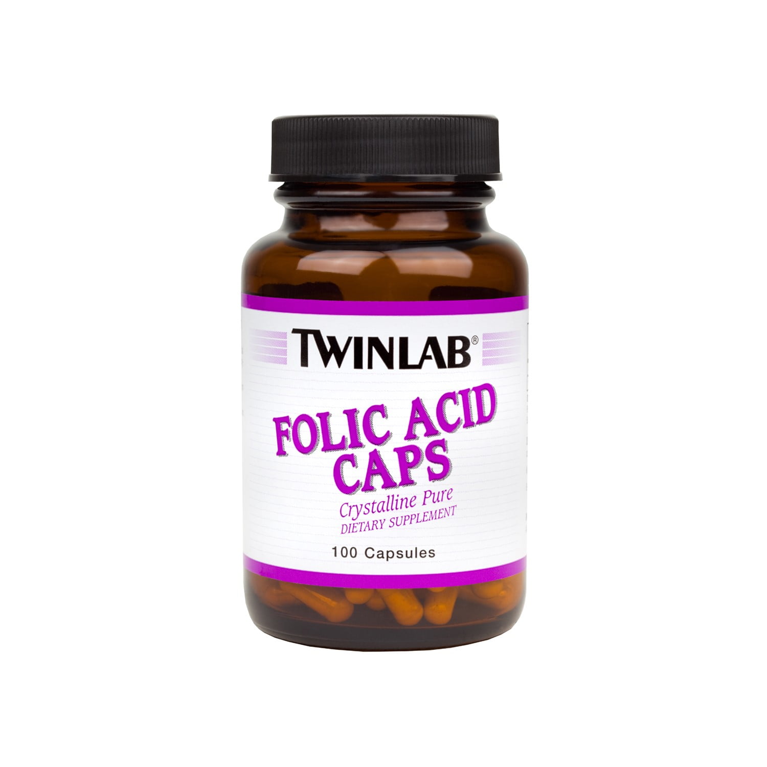 Twinlab Folic Acid Capsules, 100 Ct