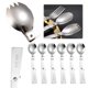 thumbnail image 4 of Caderos Plegables Picnic 6 PPCS Portable Plegable Spork Set 304 Vedina Acero Inoxidable para Acampar Senderismo, 4 of 9