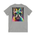 thumbnail image 2 of Frenchie Dog Art - Unisex Jersey Short Sleeve V-Neck Tee - By A.Melo Originals, 2 of 2