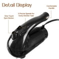 thumbnail image 2 of MYONAZ 5-Speed Electric Hand Mixer Handheld Mixer with Steel Whisks & Dough Hooks for Baking, Cooking, Eggs (Black), 2 of 7
