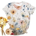 thumbnail image 7 of Summer Tops for Women 2025 Trendy Crop Womens T Shirts Casual Cotton Womens Country Graphic Tees Vintage Trendy, 7 of 7