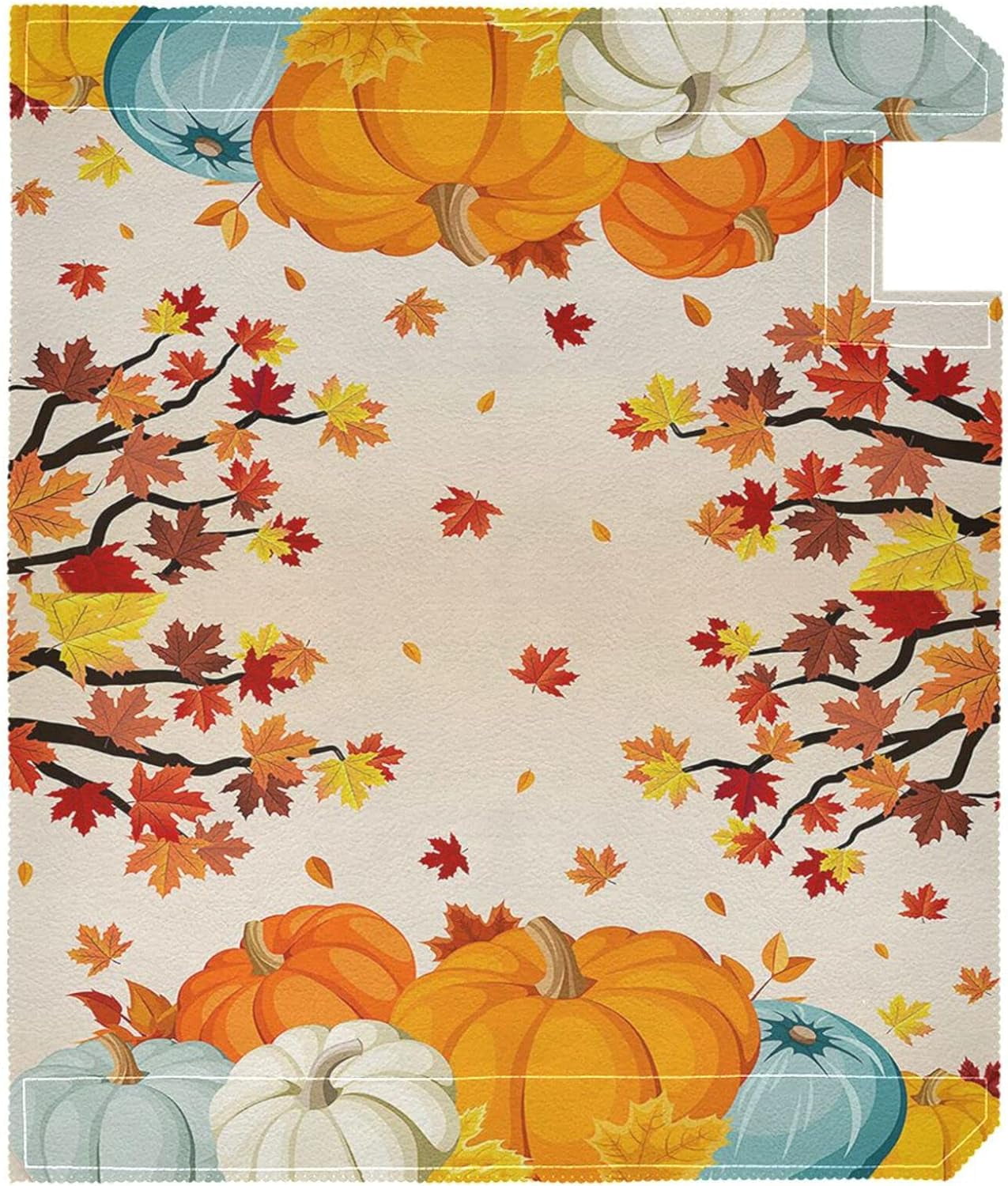 Autumn Pumpkin Mailbox Cover Maple Fall Mailbox Covers Magnetic Large Oversized 21"X25.5" Mailbox Wraps Post Letter Box Cover Garden Decorations