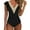 Black, variant on XMMSWDLA Women's One Piece Vintage Lace Deep V Neck Cutout Swimsuit Womens One Piece Swimsuits