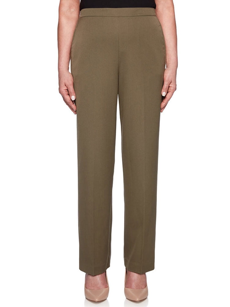 Alfred Dunner Women's Petite Cedar Canyon Twill Pants - Medium Length ...