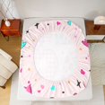 thumbnail image 4 of Manfei Cartoon Cute Bowknot Fitted Sheet Full,Pink Leopard Print Bed Set,3 Pieces,1 Fitted Sheet and 2 Pillowcases, 4 of 6