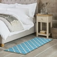 thumbnail image 3 of Ottomanson Non-Slip Hallway Runner Rug 20" x 59" Perfect for High Traffic Areas, Blue Trellis, 3 of 8