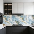 thumbnail image 2 of 15.7"x118" Self-Adhesive Marble Effect Tile Wall Sticker Background,Vinyl Furniture Film ,Waterproof Marble Look Wallpaper for Kitchen,Bathroom,Living Room, 2 of 7