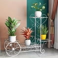 thumbnail image 6 of Metal Multi-Tiered  Stand with Wheels - Versatile Iron Art Indoor & Outdoor Decorative Planter Display Rack for Greenery and Blooms, 6 of 12