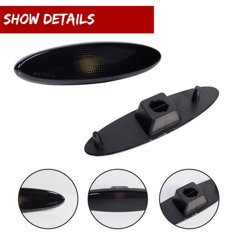 GTINTHEBOX Smoked White LED Front Side Marker Light For Chevrolet